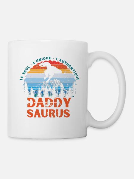 Papa Saurus - Tasse - Weiß