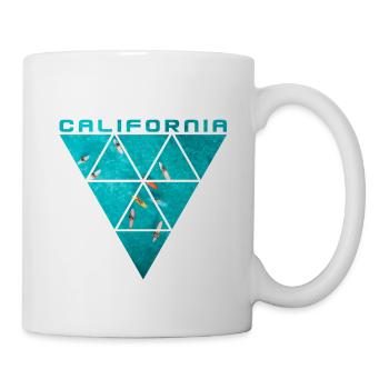 Surf en Californie - Mug blanc - blanc - Droite