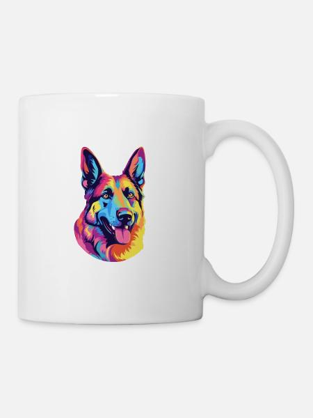 Schäferhund - Tasse - Weiß