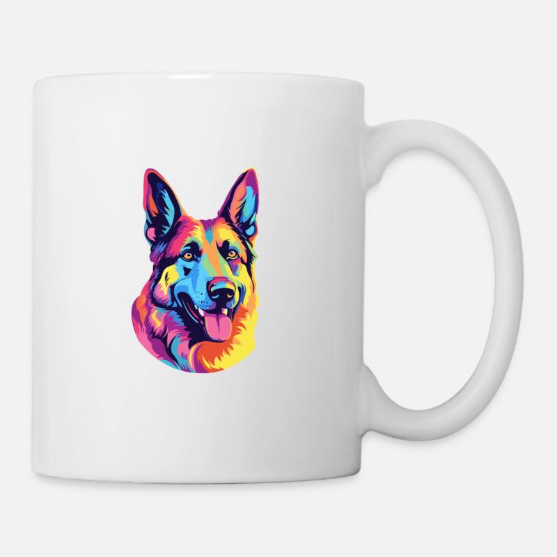 Schäferhund - Tasse - Weiß