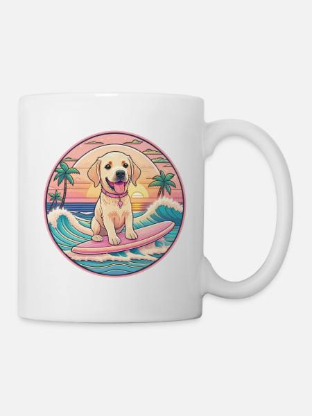 Labrador Retriever Surfer - Tasse - Weiß