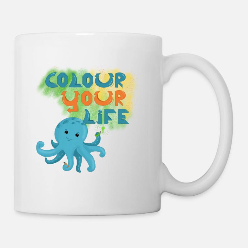 Calmar graffiti - Mug blanc - blanc