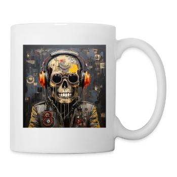 SCHÄDEL-STRASSENKUNST - Tasse - Weiß - Rechts