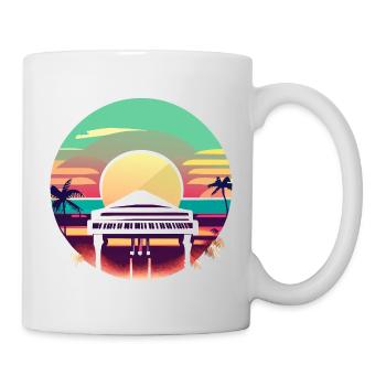 Coucher de soleil Piano Paradise - Mug blanc - blanc - Droite