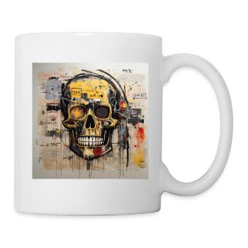 SKULL STREET ART - Mug blanc - blanc - Droite
