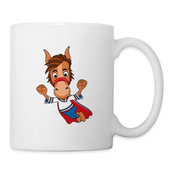 SUPERHELD - PFERD - PONY - TIER - KIND - BABY - Tasse - Weiß - Rechts
