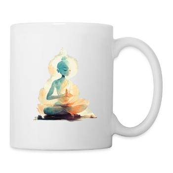 Yoga Padmasana - Tasse - Weiß - Rechts