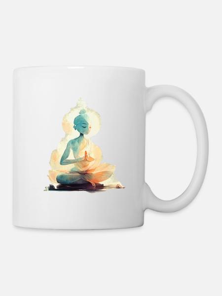Yoga Padmasana - Mug - white