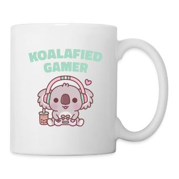 Niedlicher Koala Koalafied Gamer Lustig - Tasse - Weiß - Rechts