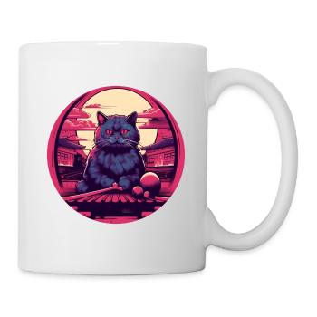 Synthwave japan Cat - Tasse - Weiß - Rechts