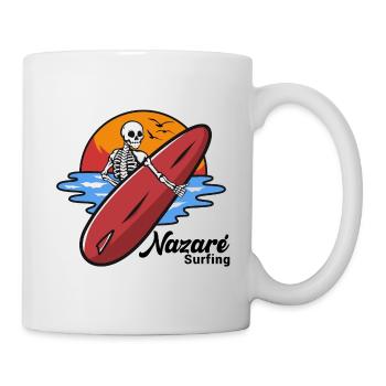 Nazare Surfing Portugal - Mug blanc - blanc - Droite