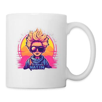 Synthwave Boy Sunset - Mug blanc - blanc - Droite