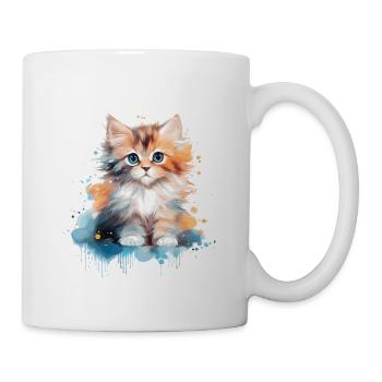 Kätzchen - Tasse - Weiß - Rechts