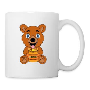 HONIG - TEDDYBÄR - BÄR - TEDDY - KINDER - BABY - Tasse - Weiß - Rechts