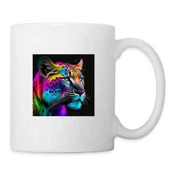 Tiger Portrait Gesicht Color RGB fotorealistic - Tasse - Weiß - Rechts
