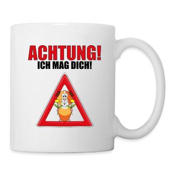 MEERSCHWEINCHEN - BLUMEN - LIEBE - ICH MAG DICH! - Tasse - Weiß - Rechts