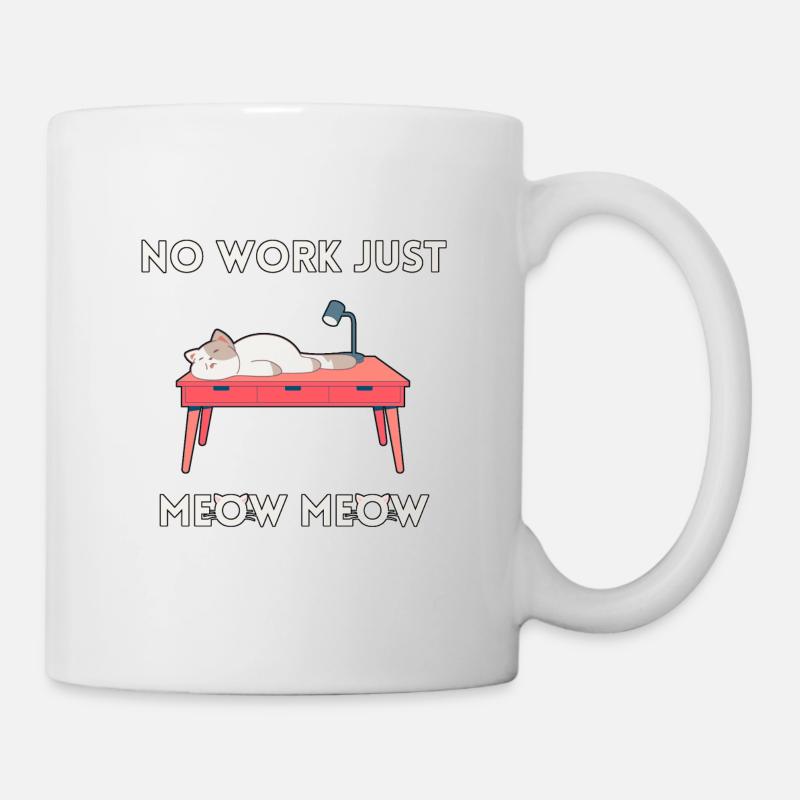 Fleißige Katze - Tasse - Weiß