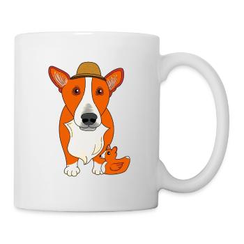 Welsh Corgi Urlaub niedlich Fellnase Doglove hund - Tasse - Weiß - Rechts