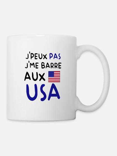 J'peux pas j'me barre aux USA - Mug blanc - blanc