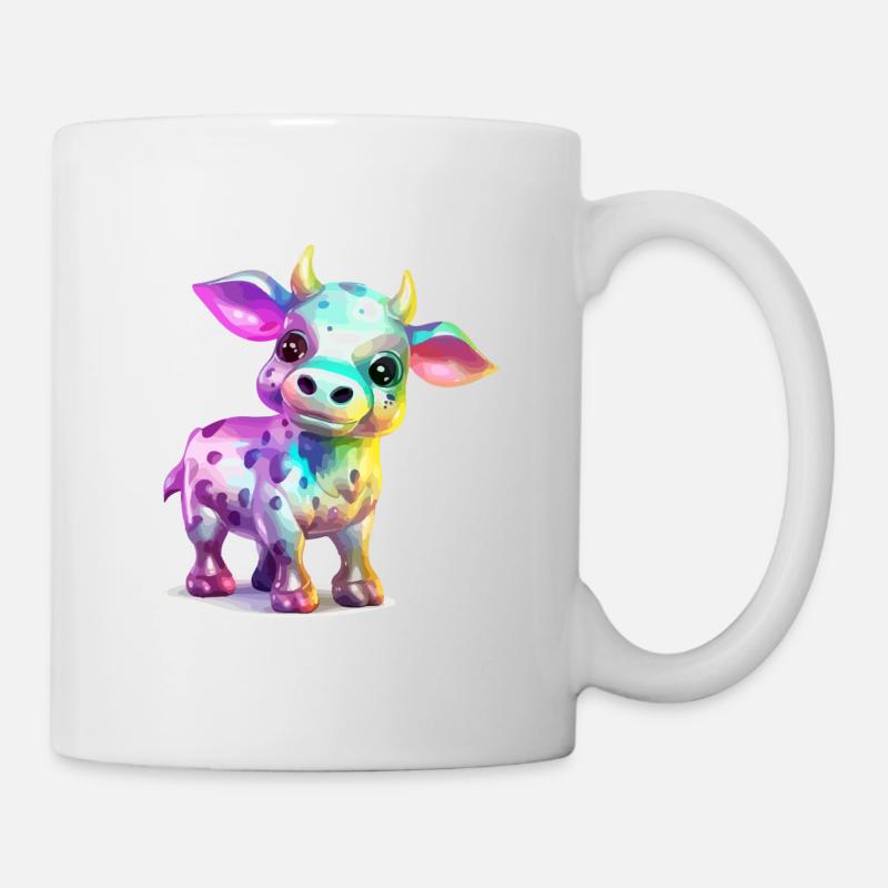 Mila, die bunte Kuh - Tasse - Weiß