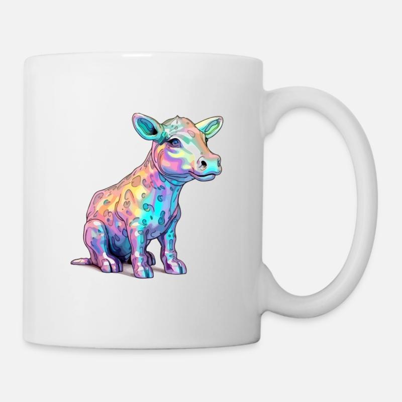 Riko the multicolored calf - Mug - white