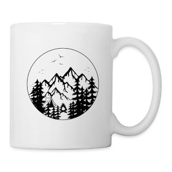 Outdoor Zelten in den Bergen - Tasse - Weiß - Rechts