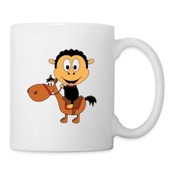 SCHAF - PFERD - PONY - REITEN - TIERE - TIERISCH - Tasse - Weiß - Rechts