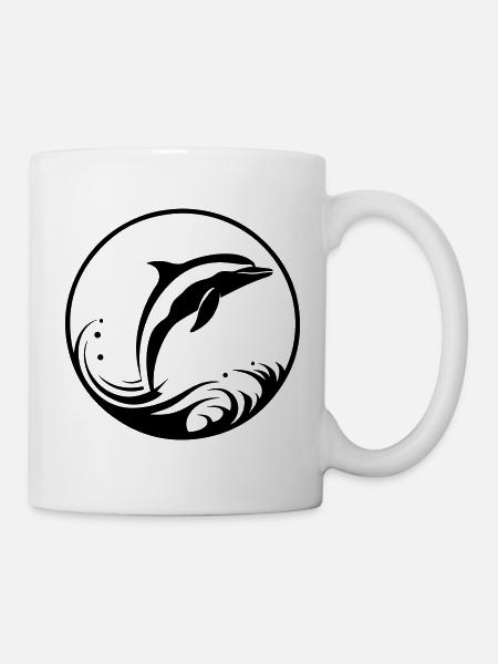 delfin - Tasse - Weiß