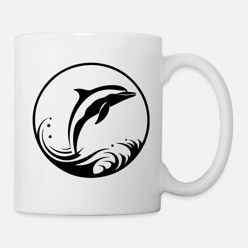 delfin - Tasse - Weiß
