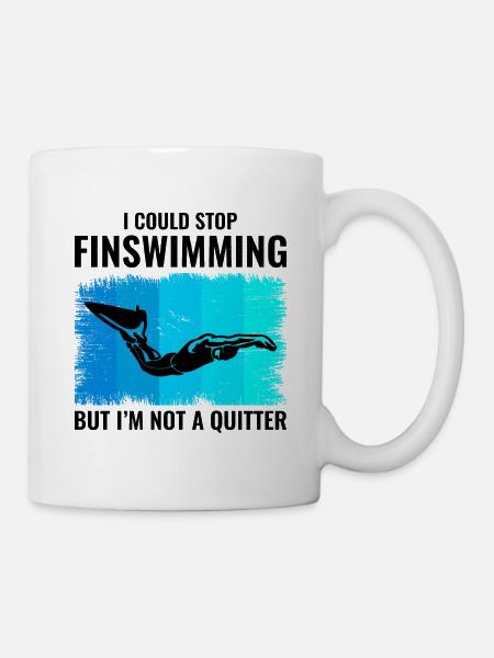 Nageoires Nageoire Nageur Natation Sports nautiques - Mug blanc - blanc