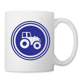 Traktor Symbol - Tasse - Weiß - Rechts