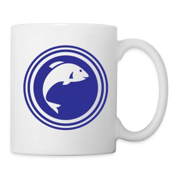 Symbole du poisson - Mug blanc - blanc - Droite