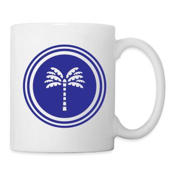 Palme Symbol - Tasse - Weiß - Rechts