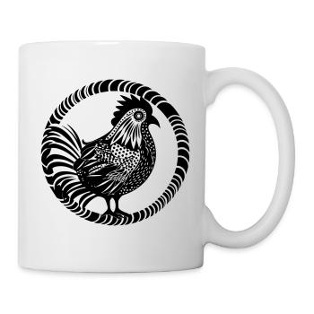 Hahn - Tasse - Weiß - Rechts