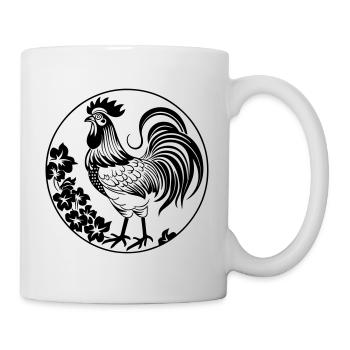 Hahn - Tasse - Weiß - Rechts