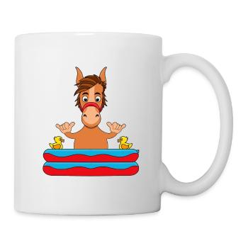 POOL - SHAKA - PLANSCHBECKEN - SOMMER - PFERD - Tasse - Weiß - Rechts