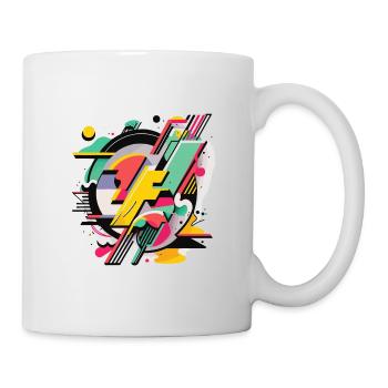 Helle Geometrie - Tasse - Weiß - Rechts