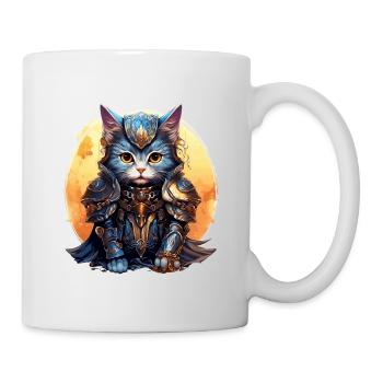 Cat in Knight Armor,Ai Gen - Mug - white - Right