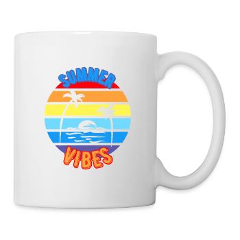 Summer Vibes! - 90s colors - Mug - white - Right