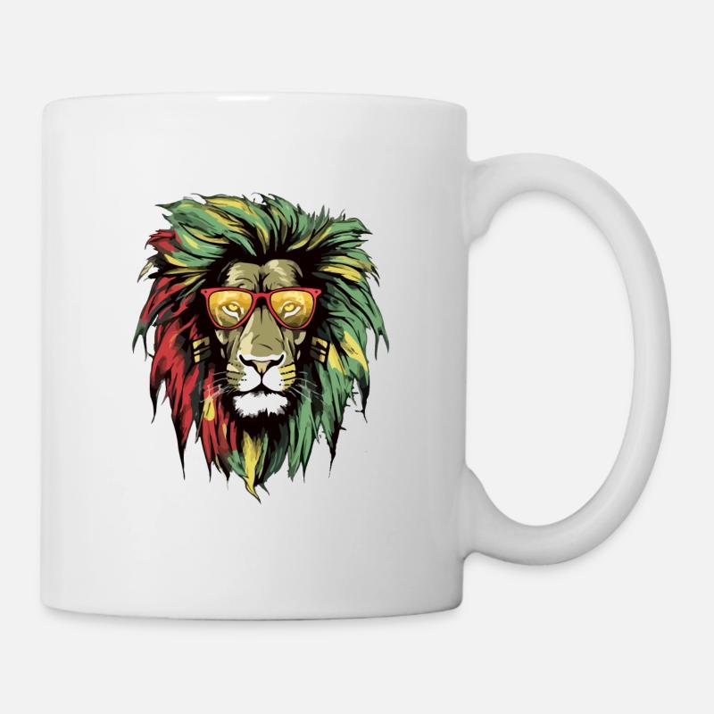 Kimo rasta lion - Mug blanc - blanc