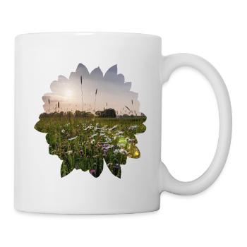 Blumige Landschaft - Tasse - Weiß - Rechts
