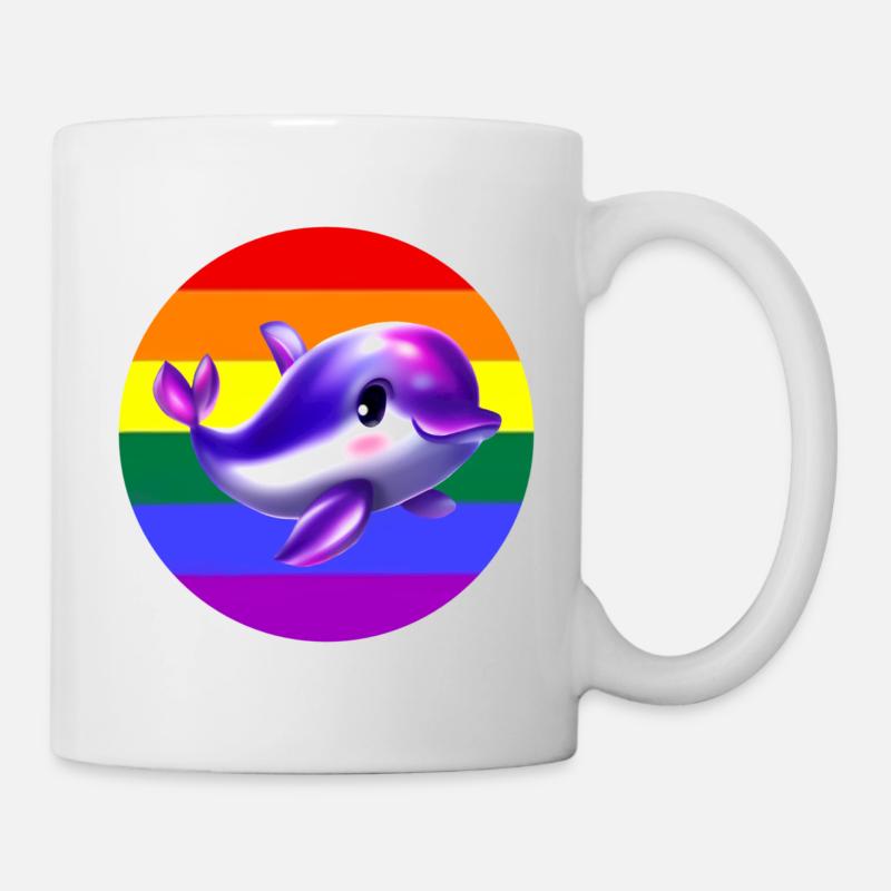 Dolphin LGBT Pride - Mug - white