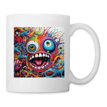 Monster Doodle 1 - Tasse - Weiß - Rechts