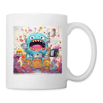 Monster Doodle 3 - Tasse - Weiß - Rechts
