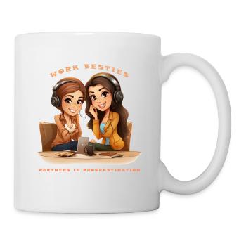 Arbeitsbesties, Bestien, Partner in der Prokrastination - Tasse - Weiß - Rechts