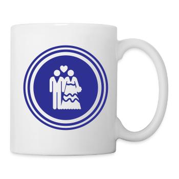 Mariage de couple jeunes mariés - Mug blanc - blanc - Droite