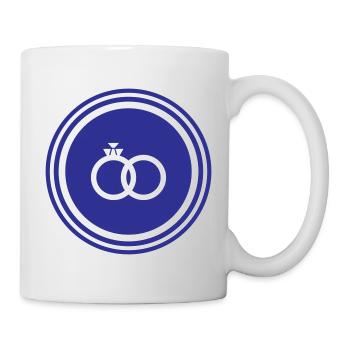 Anneaux de mariage Bague de mariage - Mug blanc - blanc - Droite