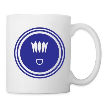 Symbole de badminton - Mug blanc - blanc - Droite