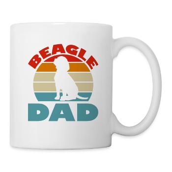 Beagle Dad - Tasse - Weiß - Rechts
