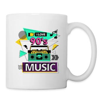 I Love 90s 90s Music Ghetto Blaster Party - Mug - white - Right